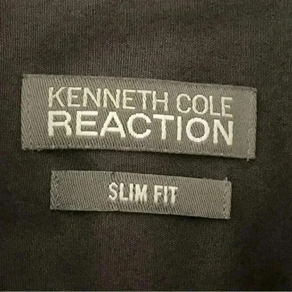 Kenneth Cole Stretch Solid Button-Down Long Sleeve Shirt Slim Fir M (17) #1781 - Picture 7 of 11